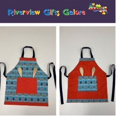 Apron Reversible - Light Blue Robots / Orange Apron Reversible - Light Blue Robots / Orange